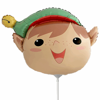 Mini Elf Head Christmas Shape Air-Filled Balloon – 11" Foil