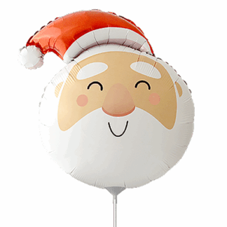 Mini Santa Head Christmas Shape Air-Filled Balloon – 10" Foil