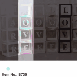 Iridescent Love Letter Cubes - (30x30x30cm)