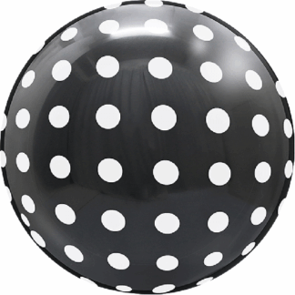 Black & White Dots Bubble Balloon - 18″