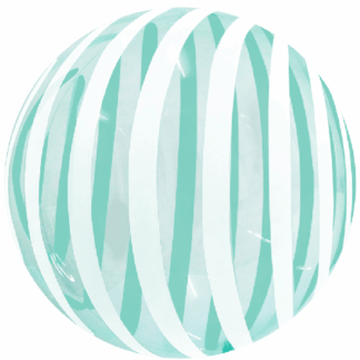 Green Crystal Stripe Bubble Balloon - 18″
