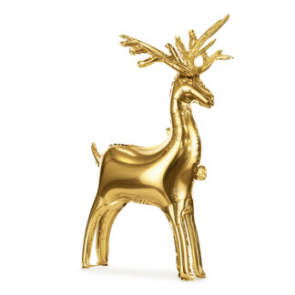 Gold Reindeer Standing Foil Christmas Balloon - 43" Foil