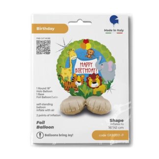 Jungle Animals Birthday Standup Balloon - 16" Foil