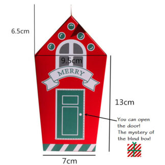 Red Christmas House Box For Elf Arrival - 18x7.5x7.5cm (1ct)