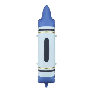 Blue Crayon Shape Balloon - 41" Foil