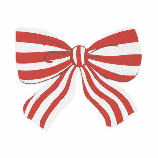Striped Bow Napkins - 13x16cm (12ct)