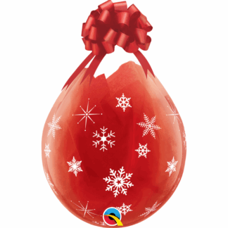 Diamond Clear Christmas Snowflakes & Sparkles Stuffing Balloons - 18" Latex (25ct)