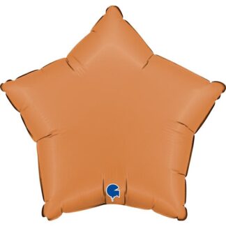 Satin Caramel Star Balloon - 18" Foil