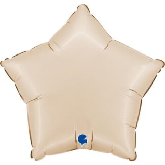 Satin Cream Star Balloon - 18" Foil