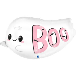 Chubby Boo Ghost Halloween Shape Balloon - 34" Foil