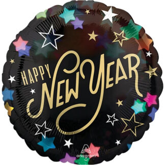 Happy New Year Starlight Balloon - 18" Foil