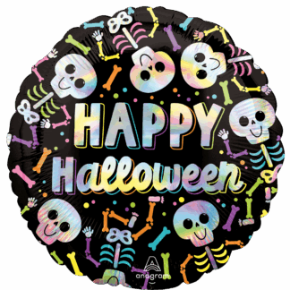 Iridescent Skeletons Halloween Balloon - 18" Foil