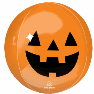 Haunted Halloween Pumpkin Orbz Balloon - 15" Foil