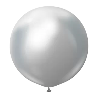 Kalisan Mirror Silver Balloons - 24" Latex (2ct)