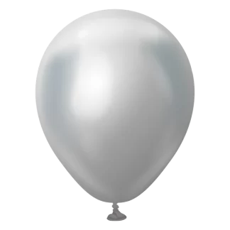 Kalisan Mirror Silver Balloons - 12" Latex (50ct)