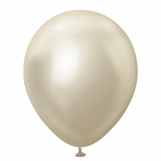 Kalisan Mirror White Gold Balloons - 5" Latex (100ct)