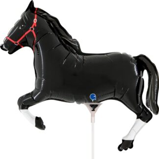 Mini Black Horse Shape Air-Filled Balloon (48) – 14" Foil