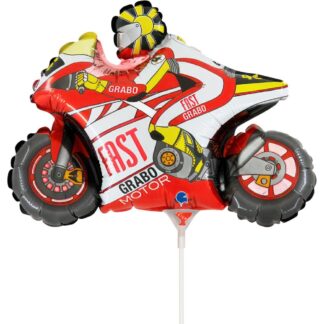 Mini Moto GP Red 2007 Motorbike Air-Filled Balloon (4) – 14" Foil