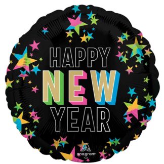 Happy New Year Glow Balloon - 18" Foil