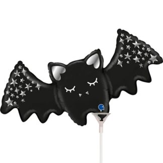 Mini Sparkling Bat Halloween Air-Filled Balloon – 14" Foil