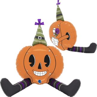 Vintage Pumpkin Halloween Sitting Balloon - 21" Foil