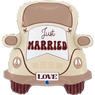 Wedding Hippie Car SuperShape Balloon - 26" Foil