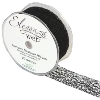 Black No.20 Web Ribbon - (38mm x 20m)