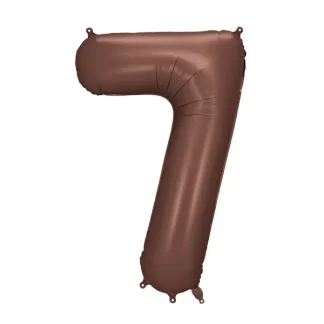 Mocha Number 7 Balloon - 34" Foil