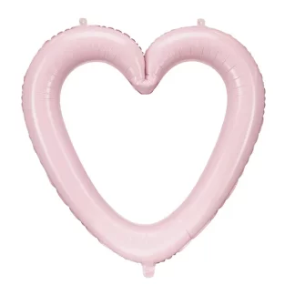 Light Pink Heart Frame Balloon - 29" Foil