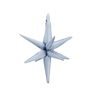 Misty Blue Exploding 3D Star Air-fill Balloon - 20" Foil