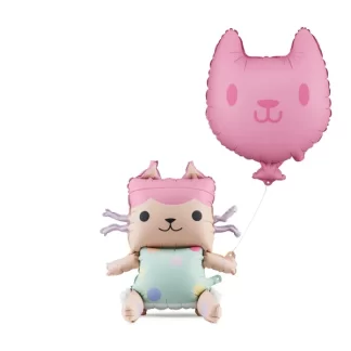 Gabby's Dollhouse Baby Box & Cat Balloon - 18.5" & 15" Foils