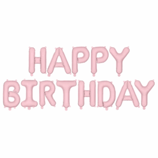 Pink Happy Birthday Balloon - 134 x 14'' Foil
