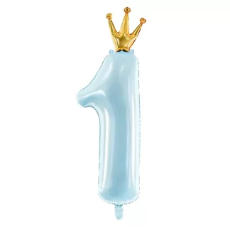 Sky Blue Number 1 Balloon - 36" Foil