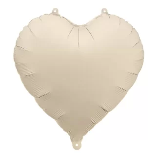 Beige Heart Balloon - 18" Foil