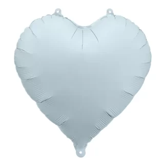 Misty Blue Heart Balloon - 18" Foil
