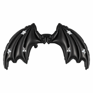 Matte Black with Stars Bat Wings Halloween Balloon - 85x50cm Foil