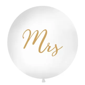 'Mrs' White Balloon - 100cm Latex (1ct)