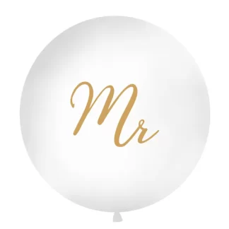 'Mr' White Balloon - 100cm Latex (1ct)