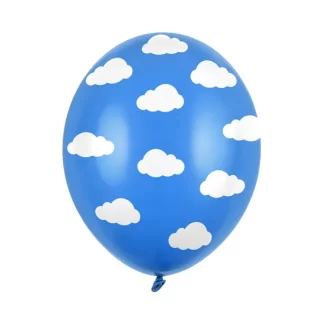 Clouds Blue Balloons - 12" Latex (6ct)