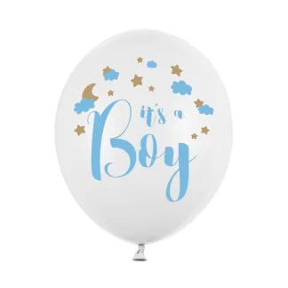 It's a Boy White Balloons - 12" Latex (6ct)