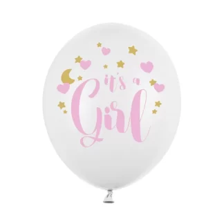 It's a Girl White Balloons - 12" Latex (6ct)