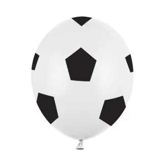 Football/ Soccer Ball White Balloons - 12" Latex (6ct)