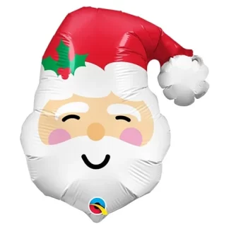 Mini Santa Head Christmas Air-Filled Balloon – 14" Foil