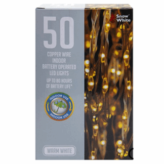 Indoor 50 Copper Wire Lights - Warm White