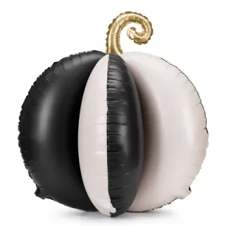Black & Cream Standing Halloween Pumpkin Balloon - 22.8" Foil