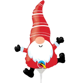 Mini Christmas Gnome Air-Filled Balloon – 14" Foil