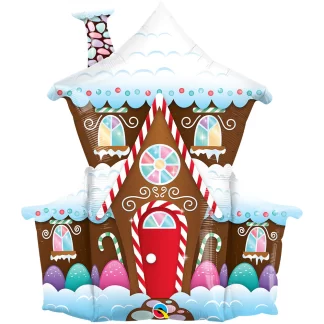 Gingerbread House Christmas Shape Balloon - 37" Foil