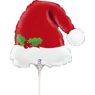 Mini Santa Hat Christmas Air-Filled Balloon – 14" Foil