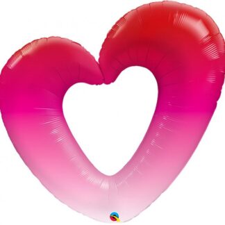 Pink Ombre Heart Shape Balloon - 42" Foil