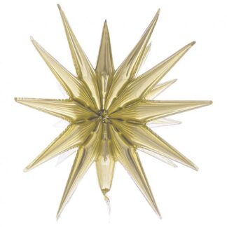 Champagne 3D Starburst Balloon Air-fill Only - 19.5" Foil